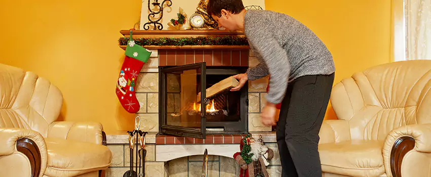 Rusted Metal Fireplace Restoration in DeLand, Florida